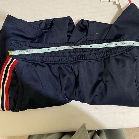 Tommy Hilfiger Blue Vintage 90s Nylon Track Pants Side Logo Mens Medium Y2K 2002 - Picture 11 of 11